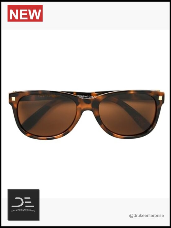 Polarized Square Sunglasses for Women, Tortoise Shell Frame
